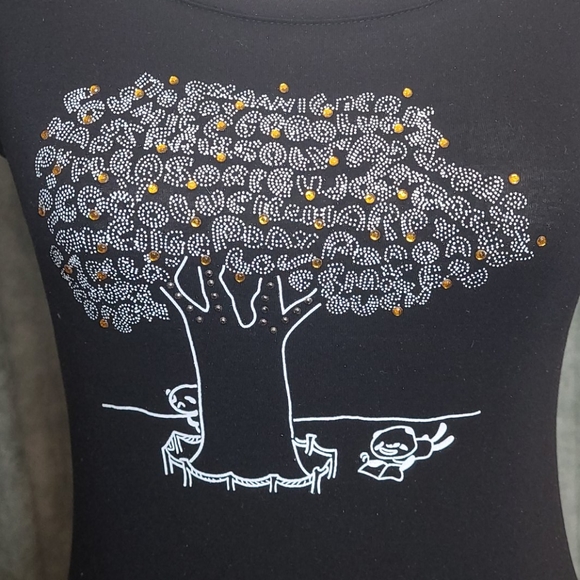 D&G t-shirt black with crystals and lace back - Picture 2 of 12